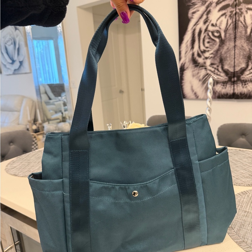 Everyday Tote Bag in Teal - Spacious Women’s Shoulder Bag